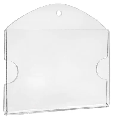 Produktbild von Galerie Etikettentasche – Visitenkartengröße, Querformat Zeigis® Beschriftungstasche Acrylglas, Galerie Beschilderung, Preisschildhalter