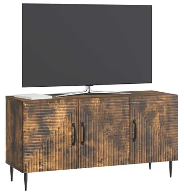 Zdjęcie produktu dla Szafka pod telewizor vidaXL, dąb wędzony, 99 x 34,5 x 50 cm, materiał drewnopochodny