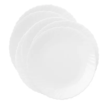 Produktbild von 6x Dessertteller 19cm – Servierteller Glas Weiß für Kuchen Snacks Vorspeisen