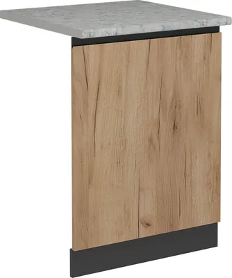Image de Façade de lave-vaisselle Vicco R-Line Chêne de force doré 60cm J-Shape, PT Marbre, Model 55114
