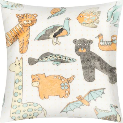 Immagine prodotto di Cuscino ELLIK - motivo per bambini - 35x40 cm - Bianco,Beige,Blu