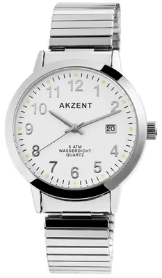 Produktbild von Herrenuhr Edelstahl AK1695 silberfarbig, Datumsanzeige