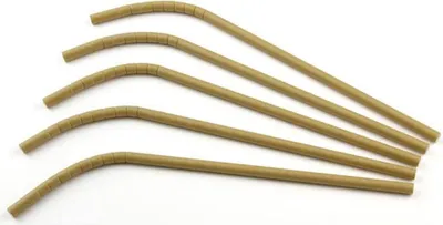Produktbild von Trinkhalm aus Papier , in Naturbraun, flexibel, Ø 6 mm / 24 cm, 200 Stück