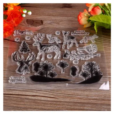 Produktbild von Transparente Silikonstempel für DIY Scrapbooking und Karten