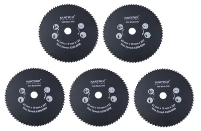 Produktbild von MATRIX 5x Sägeblatt für Mini Handkreissäge Kreissäge MCS 500 MCS 500-1