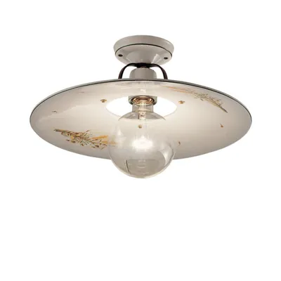 Obrázek produktu pro Klasické stropní svítidlo Bologna Metal And Ceramic Black Shaded Copper 30Cm 1 Light E27