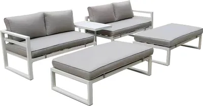 Image de Ensemble De Salon - Tout-en-un - Blanc + Gris