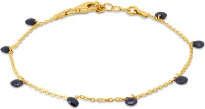Produktbild von New Bling 9NB-1335 Silberarmband mit Kristallsteinen - Ankerglied -1.2mm - 18+2cm - Kristall - 4mm - Silber - vergoldet/Gold auf Silber
