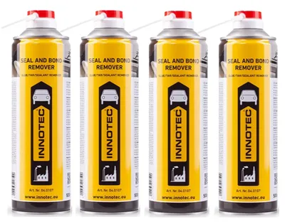 Immagine prodotto di 4 pezzi Innotec Seal and Bond Remover Rimuovi adesivi e sigillanti - Rimuovi etichette Bomboletta spray da 500 ml - Solvente per etichette