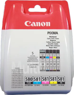 Produktbild von Canon PGI-580 Tintenpatrone 2078C006, Pigment Black/CMYK