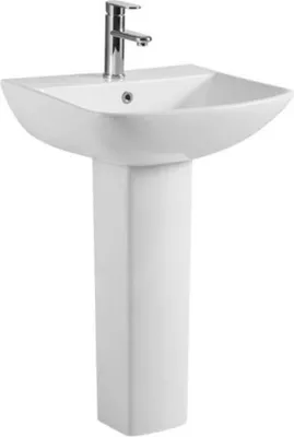 Image de Lavabo colonne AMPIFOLIS 56x45x85 cm en porcelaine