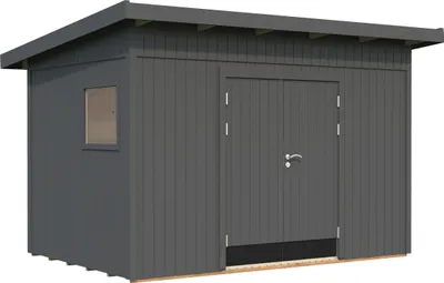 Produktbild von Gartenhaus Palmako Stig 8,2 m² inkl. Fußboden 394 x 305 cm dunkelgrau