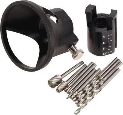 Produktbild von Hout-Schleif- und Säge-Set mit rotierenden Werkzeugen und Sägeführung für Holz, Metall und PVC