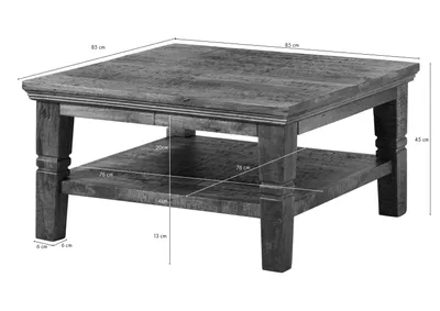 Image de MASSIVMOEBEL24 | Table basse en bois de manguier RODEZ #122