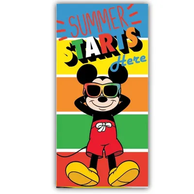 Produktbild von Mickey Mouse Badetuch Der Sommer beginnt hier 70 x 137 cm