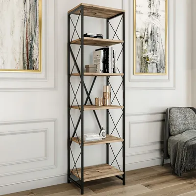 Immagine prodotto di Skye Decor, Suadiye, libreria, pino atlantico, 50 x 180 x 30 cm