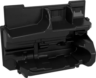 A black plastic insert for a tool case.