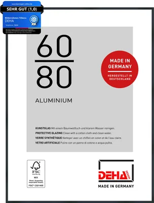 Produktbild von DEHA Design Aluminium Bilderrahmen Tribeca, 60x80 cm, Struktur Schwarz Matt