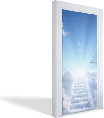 Produktbild von Türaufkleber Innentüren Selbstklebende Kreativ Wandsticker - Treppe zum Himmel - 95 x 205 cm