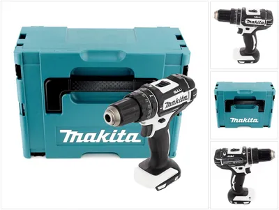 Immagine prodotto di Makita DHP 482 ZJ W Avvitatore a percussione a batteria 18 V 62 Nm Bianco + Makpac - senza batteria, senza caricabatterie