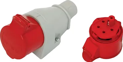 Zdjęcie produktu dla TAREL Gniazdo Stałe Izolacyjne 32A 5P 400V IP44 Czerwone Natynkowy 127