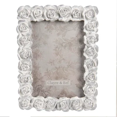 Image de Clayre & Eef Cadre photo 12x16 cm Gris Plastique