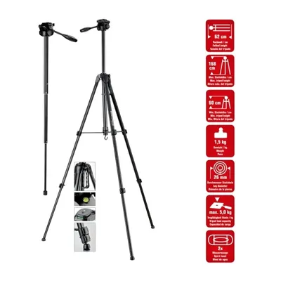 Zdjęcie produktu dla Statyw Braun LW 168S (62-168 cm, 1500 g, głowica 3-kierunkowa, maks. 5 kg, monopod)