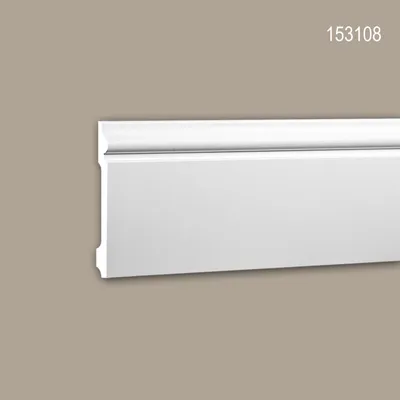 Produktbild von PROFHOME 153108 Sockelleiste Fußleiste Stuckleiste aus Polyurethan 2 m