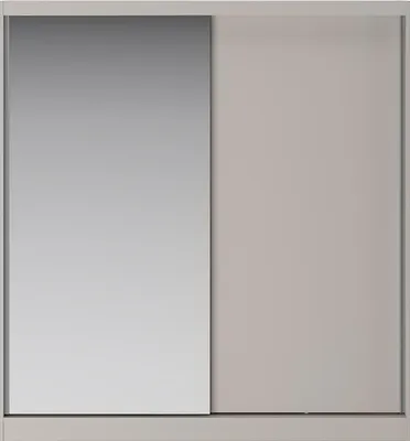 Produktbild von Kleiderschrank mit 2 Schiebetüren - mit Spiegel - 200 cm - beige - OCHIRA