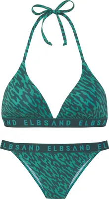 Produktbild von Elbsand Triangel-Bikini petrol bedruckt Größe 34 Cup A/B