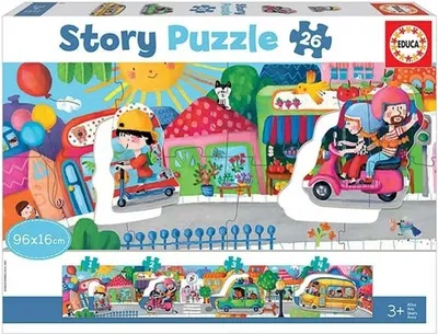 Produktbild von Educa Puzzle Stadtfahrzeuge Lernspielzeug 26 Teile Karton
