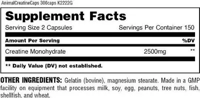 Obrázek produktu pro Universal Animal | Animal Creatine mikronizované kapsle