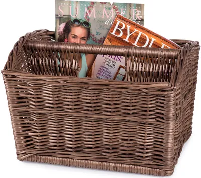 Produktbild von JIPRO® Korb aus Weide für Zeitschriften Provence Times III. - Weidenkorb - B 41 x T 29 x H 24/26(cm)