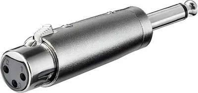 Produktbild von XLR Adapter, AUX Klinke 6,35mm mono > XLR Buchse 3Pin