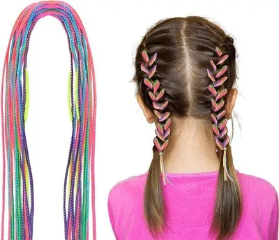 Produktbild von Haarvlechten-Set - 30 Stück - verschiedene Farben - Haarwickelschnüre - Haarkordband - DIY-Pferdeschwanzvlechten - Haarstyling-Accessoires - kreative Frisuren