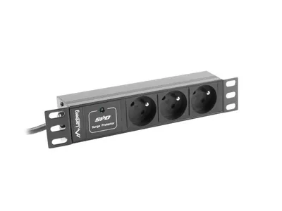 Zdjęcie produktu dla Listwa zasilajca Rack PDU 10 cali 1U 3x 230V PL 2m 10A czarna C14