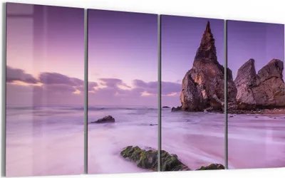 Produktbild von DEQORI Glasbild Echtglas 4x30x60 cm 'Dämmerungswächter' Wandbilder XXL groß