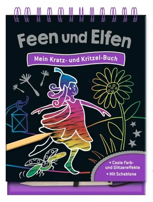 Produktbild von Feen und Elfen - Mein Kratz- und Kritzel-Buch, 15 Kratzseiten für Kinder ab 5 Jahren
