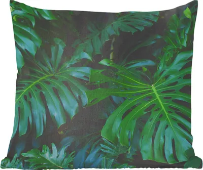 Produktbild von MuchoWow® Zierkissen Sofakissen Wohnzimmer Dekokissen 45x45 cm Pflanzen - Dschungel - Blätter - Schlafpolster - Polster für das Sofa