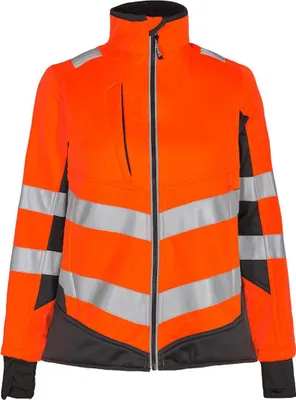 Produktbild von F. Engel Safety Damen Softshelljacke, Orange/Anthrazit Grau, Gr. L