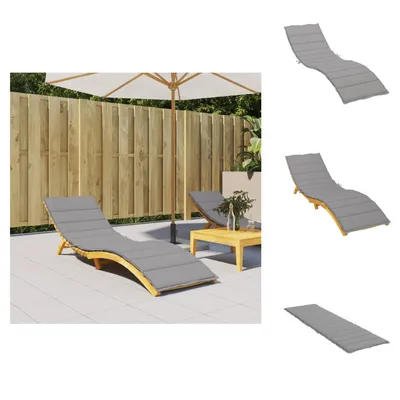 Obrázek produktu pro vidaXL Polštář na lehátko šedý 200x70x3 cm Oxfordská tkanina - Polštář na sezení