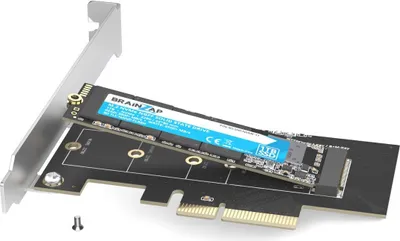 Zdjęcie produktu dla Karta adaptera BRAINZAP M.2 M2 NVMe SSD na PCI-E PCI-Express PCIe 3.0 x4 M Key, B+M Key