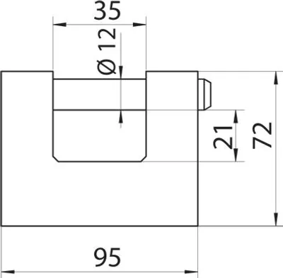 Zdjęcie produktu dla LOB Kłódka trzpieniowa KT05 70 mm BLISTER