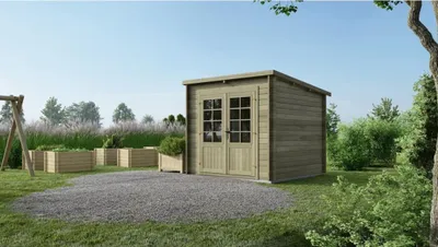 Produktbild von Gartenhaus, Gerätehaus 6.25m2 - 2.5x2.5m - 28mm - Imprägniert