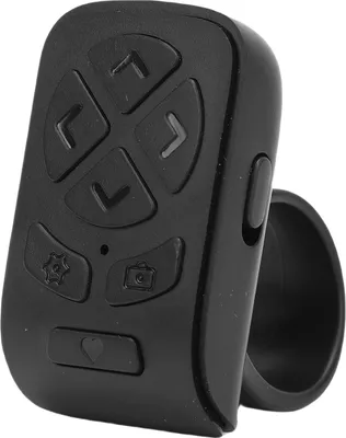 Produktbild von Scrollbare Fernbedienung Fingertip Wireless Bluetooth Seitenumblätterer Kamera-Fernauslöser für Mobiltelefon Tablet Schwarz