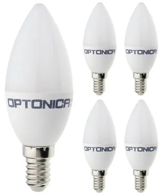 Produktbild von Optonica E14 LED-Kerzenlampe 5,5W 450lm 2700K 230V 5 Stück