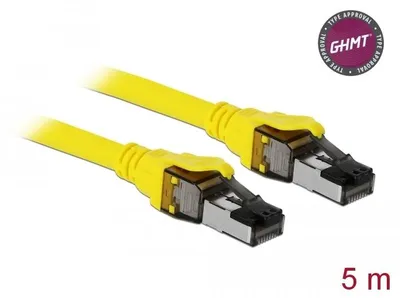 Imagen del producto de DELOCK 86585, 5 metros, Cat8.1, S/FTP (S-STP), RJ-45, RJ-45, color amarillo