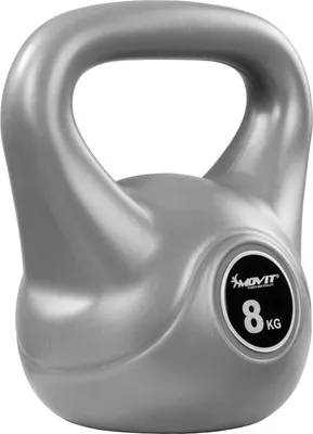Obrázek produktu pro Movit Kettlebell činka, 8 kg, šedá/černá