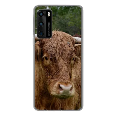 Produktbild von MuchoWow® Handyhülle Schutzhülle Hülle für Huawei P40 Schottische Highlander - Tiere - Gras Silikon Softcase Handy Hülle - Handytasche