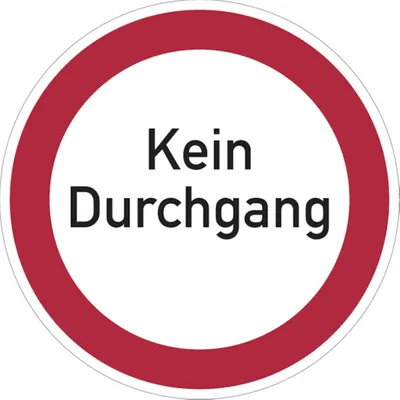 Produktbild von Dreifke® Aufkleber Verbotsschild, Kein Durchgang - praxisbewährt | 200mm, 1 Stk